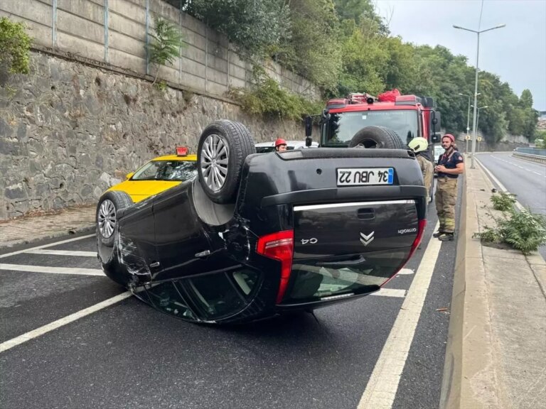 sariyerde kaza surucu yaralandi NpslY9JW