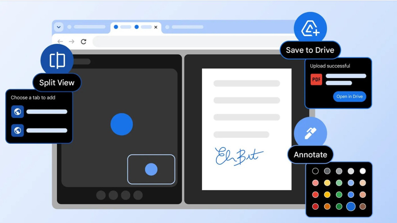 Chrome farkı açıyor: Split view ve PDF yenilikleri duyuruldu