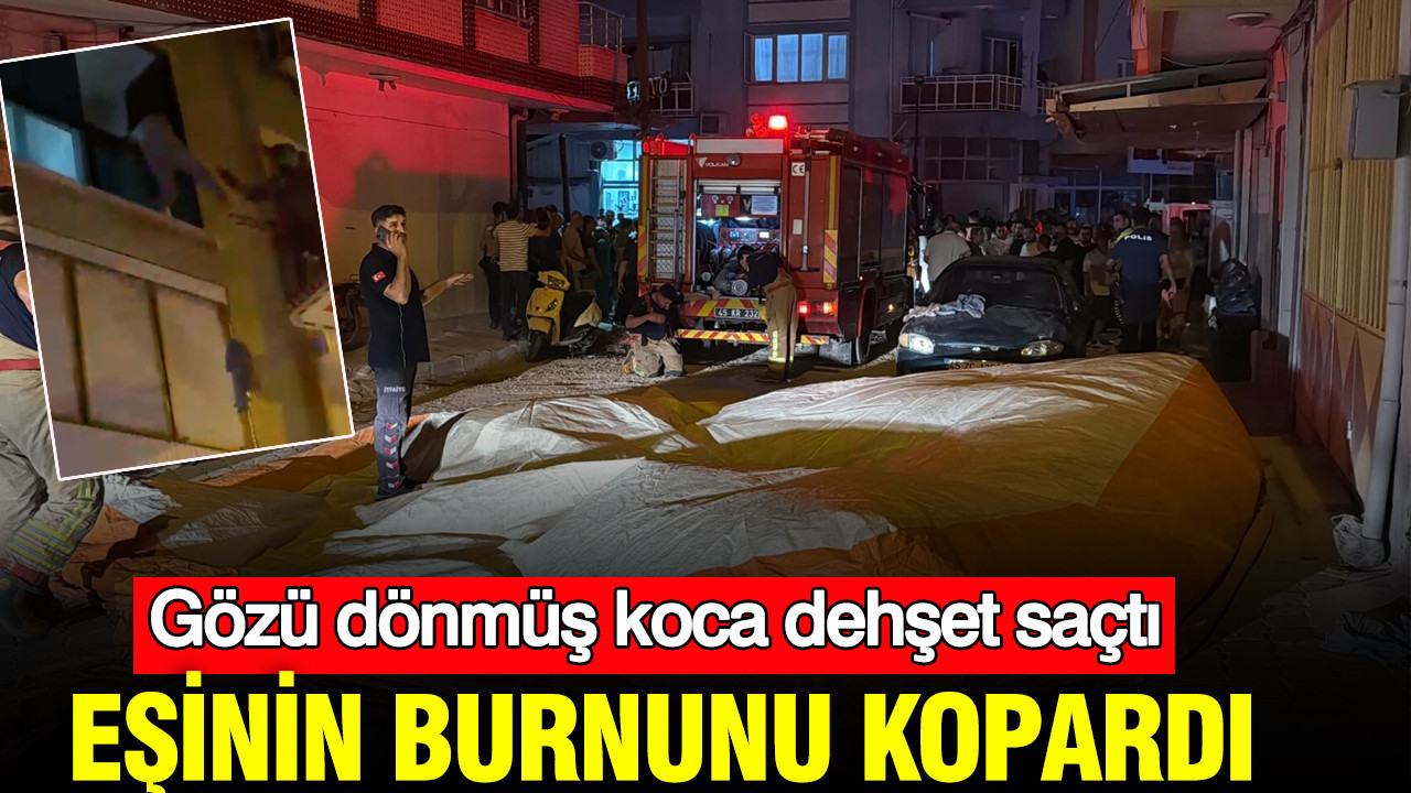 Gozu donmus koca dehset sacti esinin burnunu kopardi manisada hareketli anlar vGWUZPGP
